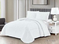 Cubrecama Ava 001 Blanco Queen Size - comprar online