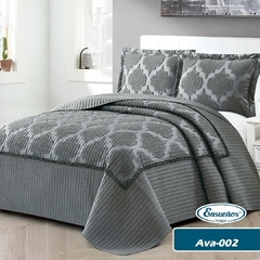 Cubrecama Ava 002 Gris Queen Size
