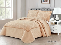 Cubrecama Ava 004 Beige King Size - comprar online
