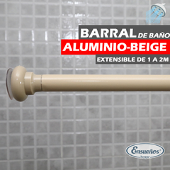 Barral de Baño Aluminio Beige