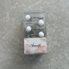 Ganchos De Baño Metal Blanco - Ensueños Hogar