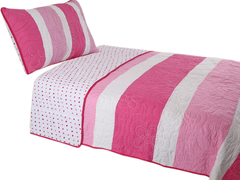 Cubrecama Eva Twin Rosa - comprar online