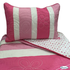 Cubrecama Eva Twin Rosa - tienda online