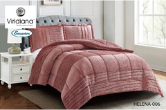 Acolchado Corderito Con Funda Helena Rosa Nude 1 Plaza y 1/2 - comprar online
