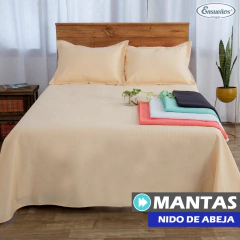 Manta Nido de Abeja Blanco King en internet