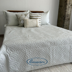 Set Cubrecama Punzonado Queen Size Off-White en internet