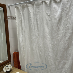 Cortina de Baño De Tela Tusor - Ensueños Hogar