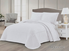Cubrecama Olivia 002 Blanco King Size - comprar online