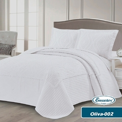 Cubrecama Olivia 002 Blanco King Size