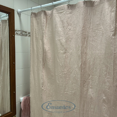Cortina de Baño De Tela Tusor - Ensueños Hogar