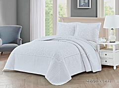 Cubrecama Sophia 001 Blanco King Size - comprar online