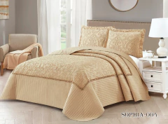 Cubrecama Sophia 004 Beige King Size - comprar online