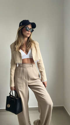Blazer Cropped Alfaiataria na internet