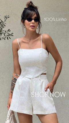 Shorts risca de giz - comprar online