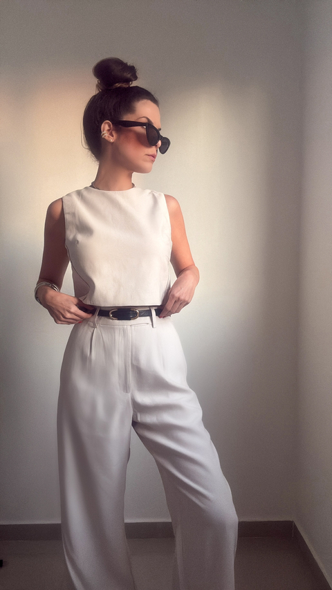 Cropped Alfaiataria Botões Marie - comprar online