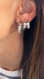 Argola Coraçoes Glam Ródio e Ouro 18k