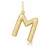 Pingente Letra Texturizado com fecho Ouro 18k - comprar online