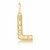 Pingente Letra Texturizado com fecho Ouro 18k - Iam Shop