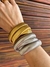 Pulseira Tripla Bold Snake 12mm Ouro ou Rodio