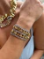 Pulseira Corações Micro Zirconias Cravejadas, Ouro 18k