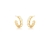 Argola Coraçoes Glam Ródio e Ouro 18k - comprar online