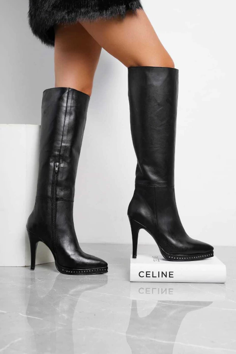 Bota caña alta Cuero. CHARLOTTE - comprar online