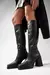 Bota taco ancho BALKINZ de cuero - tienda online