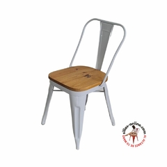 Banner de la categoría Silla Tolix Blanca asiento de madera