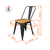 Imagen de Combo 18 Sillas Tolix negro microtexturado asiento de madera