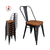 Combo 18 Sillas Tolix negro microtexturado asiento de madera - tienda online