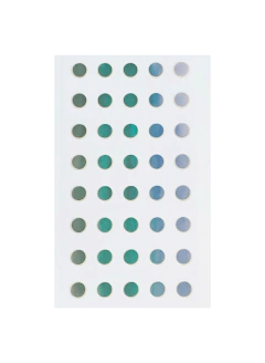 Adesivos bolinhas tons de verde e azul