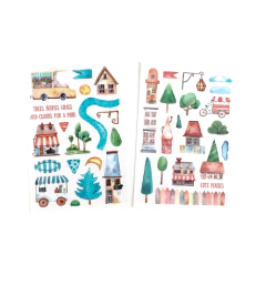 Cartela de adesivos Rub on - Decalque Dia no Parque