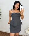 Conjunto alfaiataria Jessy Cinza Escuro - comprar online