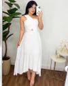Vestido assimétrico branco - comprar online