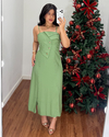 Vestido alça mídi Lusiane Verde Menta - comprar online