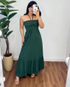 Vestido Bahamas liso verde militar - comprar online