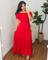 Vestido Longo Ciganinha vermelho - comprar online