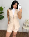 Conjunto colete e short Nude - comprar online