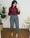 Calça cenoura Cinza - comprar online