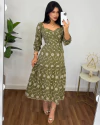 Vestido Midi em Laise Deize verde - comprar online