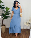 Vestido Envelope Lília azul - comprar online