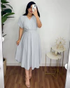 Dress MIDI Lorrane Cinza - comprar online