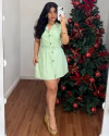 Vestido curto Cecília Verde - comprar online