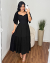 Vestido Mídi Carolina Preto - comprar online