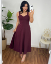 Vestido Mídi Ana Lu Marsala - comprar online