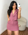 Conjunto short e saia amora rose - comprar online