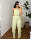 Macacão Pantalona Gold Verde - comprar online
