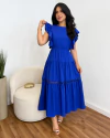 Vestido Mídi Romana Azul royal - comprar online