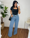 Calça wide leg Jeans - comprar online