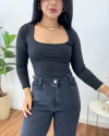 Boddy Poliamida manga longa